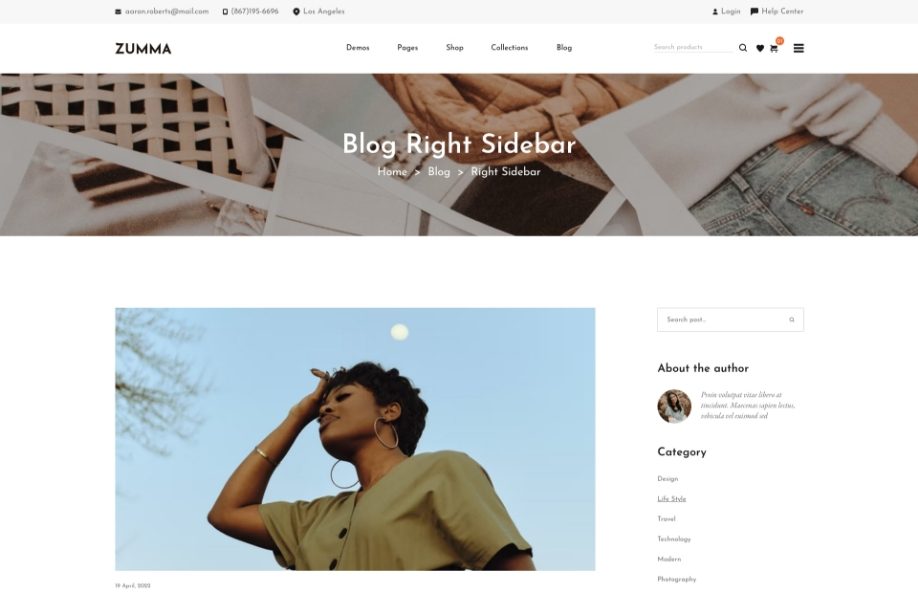 Blog Right Sidebar