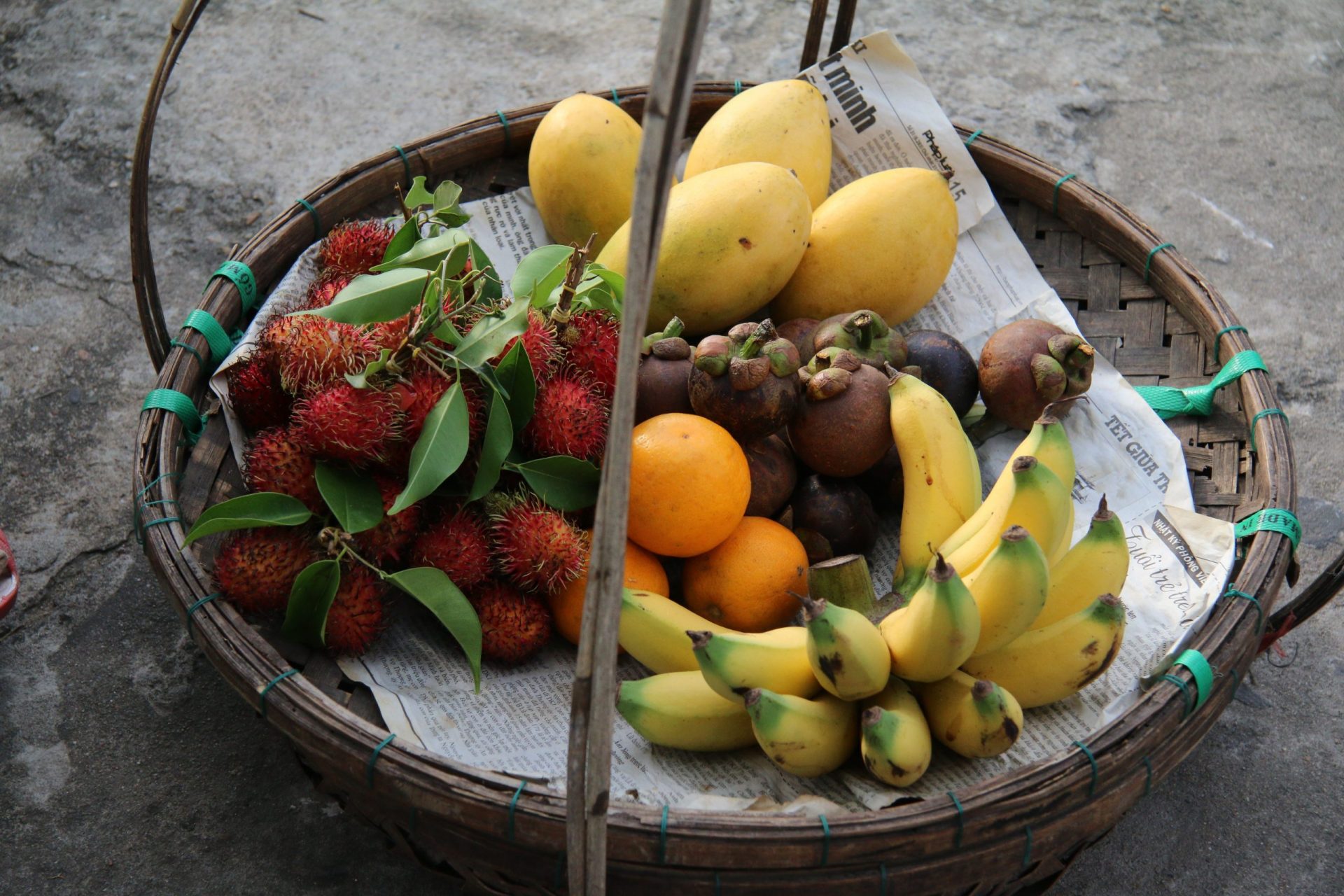 panier fruits tropicaux